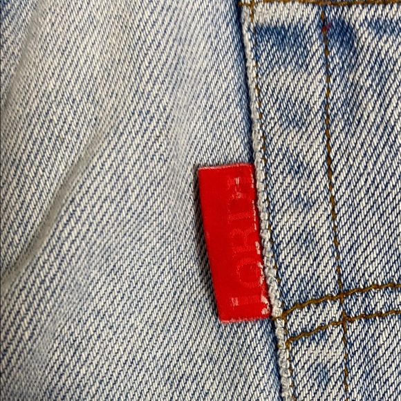 Vintage Michel Jordi Denim Short Swith Ethno Fever Vintage Embroidered 40 XL - Picture 9 of 10